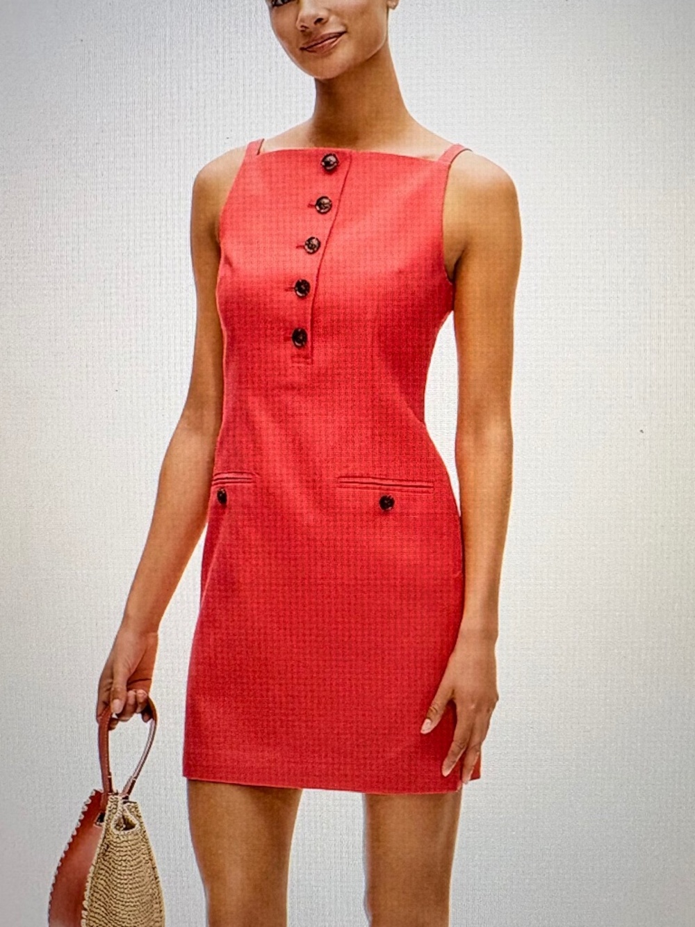 NWT J Crew Mini sheath dress in Gramercy linen blend- California Poppy